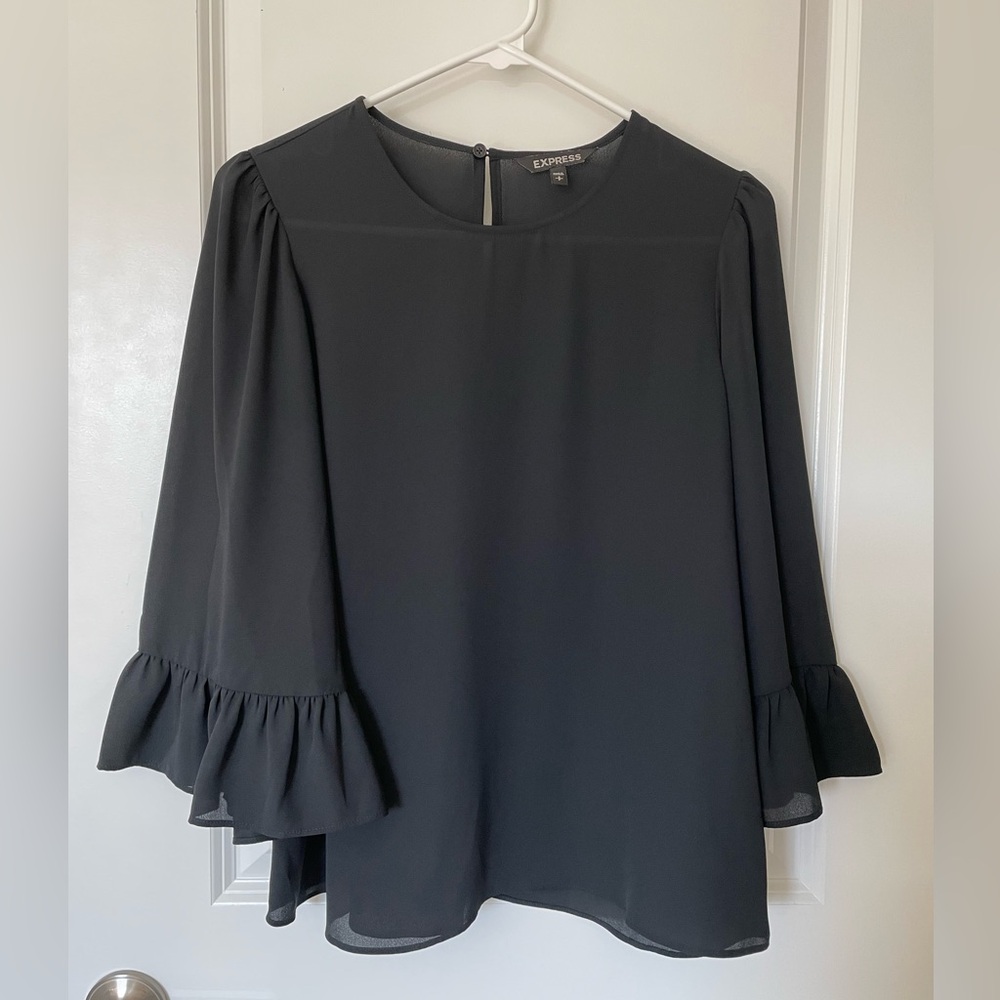 Express Long Flutter Sleeve Blouse